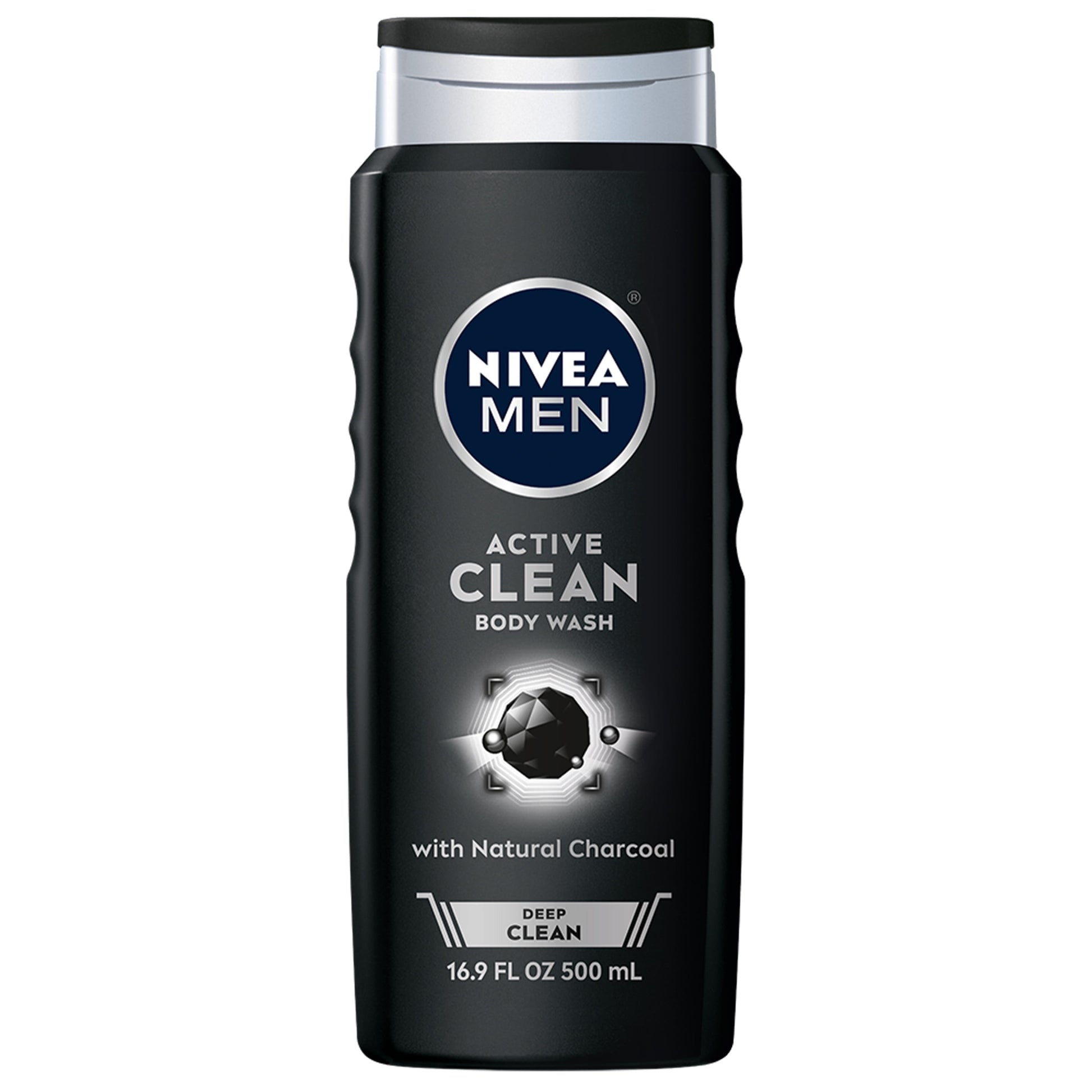 MEN DEEP Active Clean Charcoal Body Wash, 16.9 Fl Oz Bottle