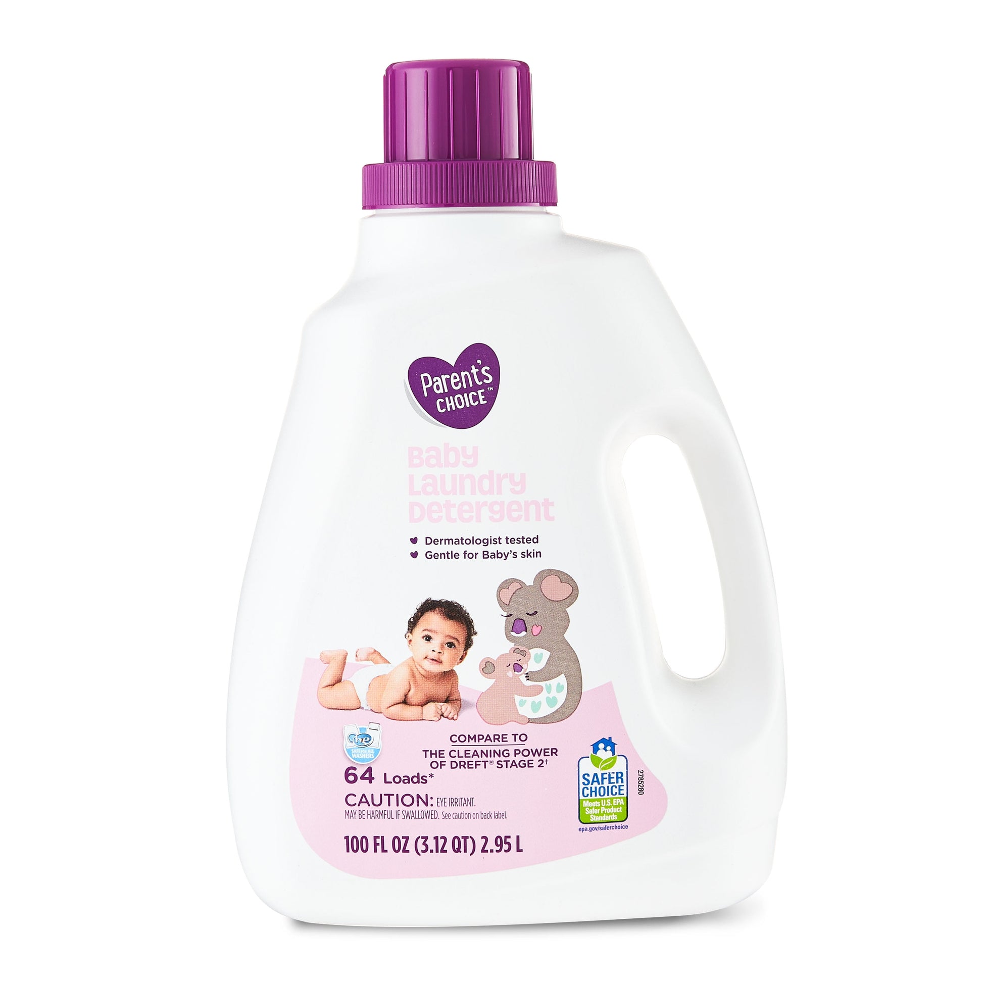 Baby Liquid Laundry Detergent, 100 Fl Oz, 64 Loads