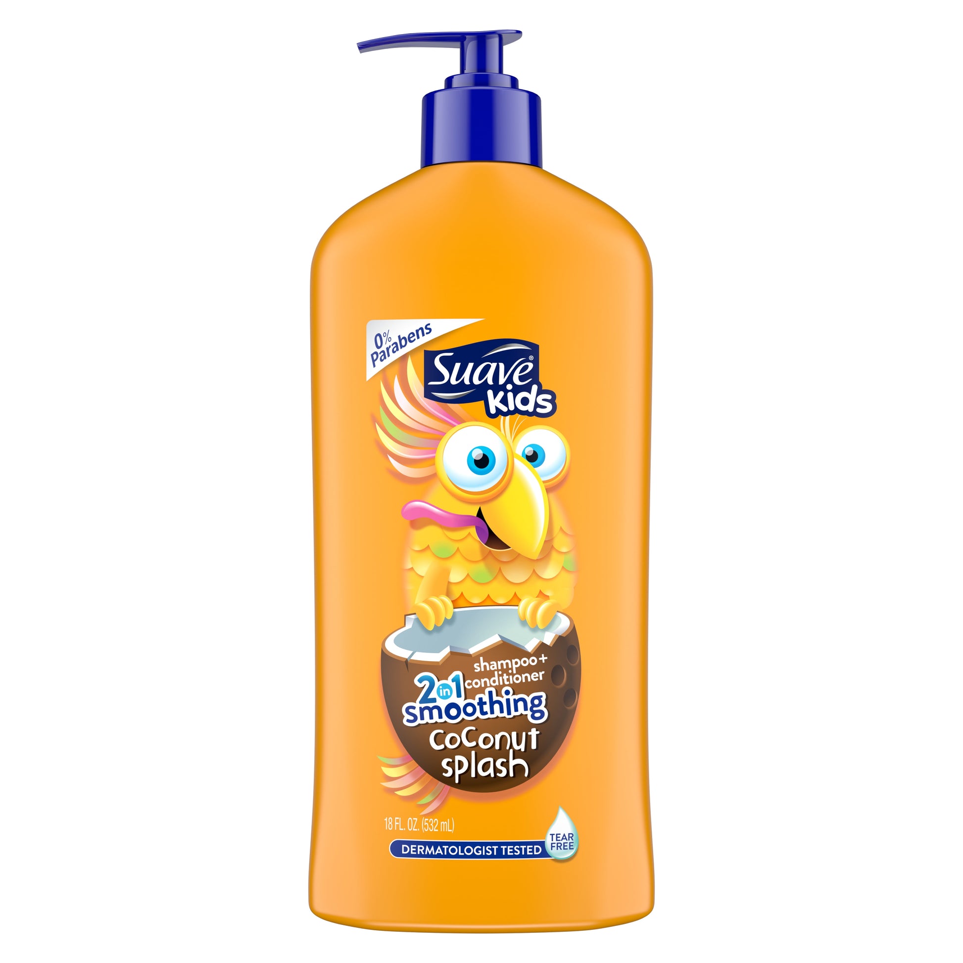 Kids 2-In-1 Shampoo & Conditioner, Smoothing, Coconut Splash, Tear Free Formula, 18 Fl Oz