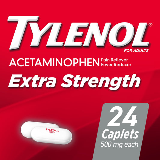 Extra Strength Caplets with 500 Mg Acetaminophen, 24 Ct