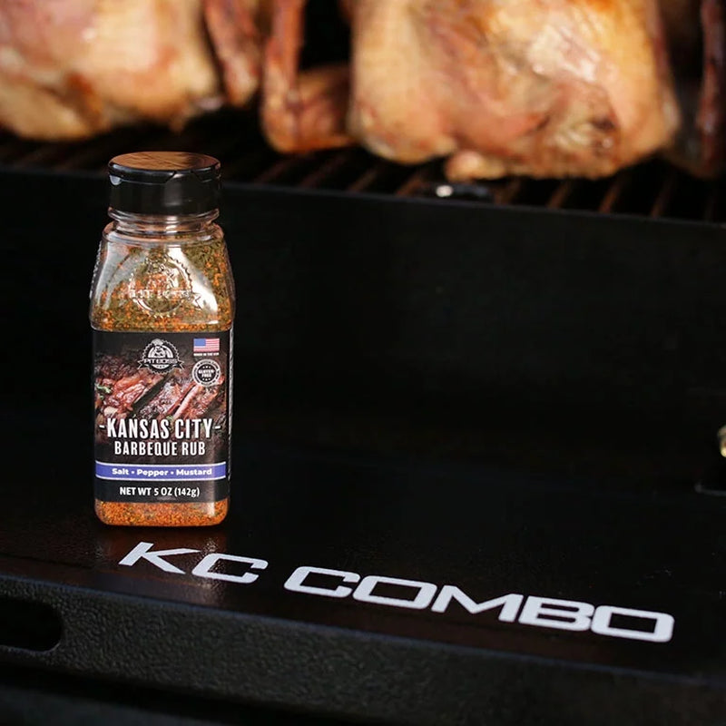 Kansas City Barbeque Dry Rub Mixed Seasoning with Salt & Pepper Mustard, 5 Oz