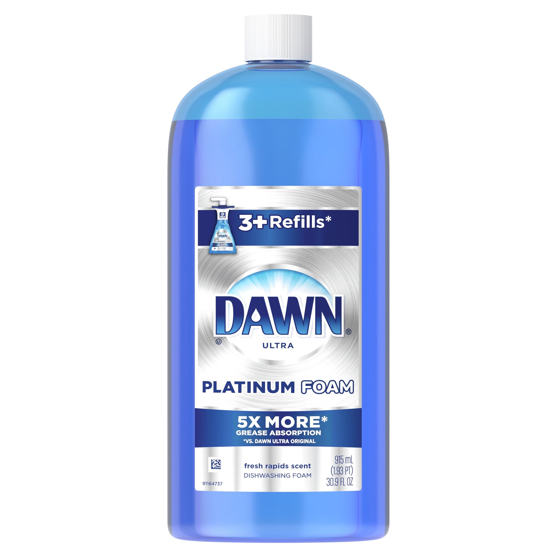 Platinum Dishwashing Foam, Fresh Rapids Scent, 30.9 Fl Oz