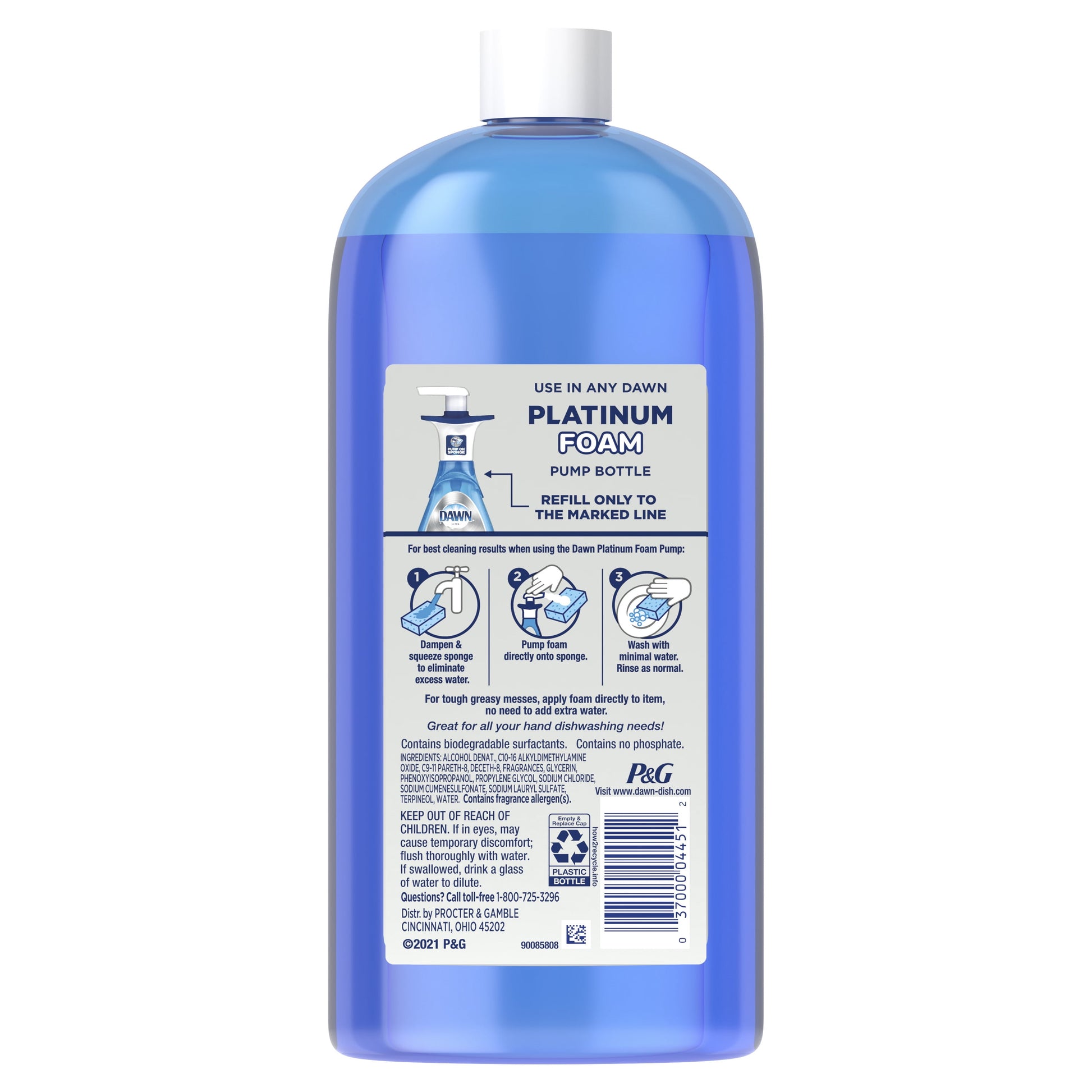 Platinum Dishwashing Foam, Fresh Rapids Scent, 30.9 Fl Oz