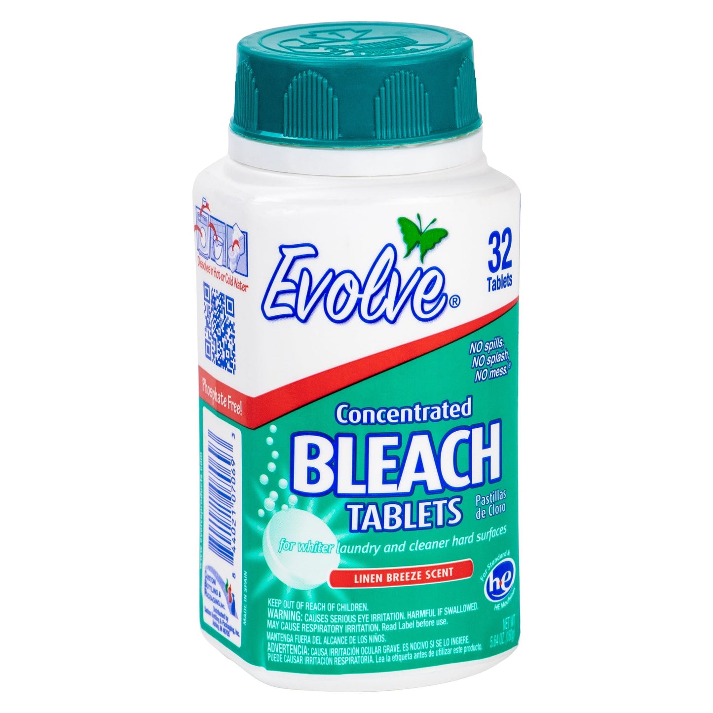 Ultra Concentrated Bleach Tablets, Linen Breeze Scent, 32 Count