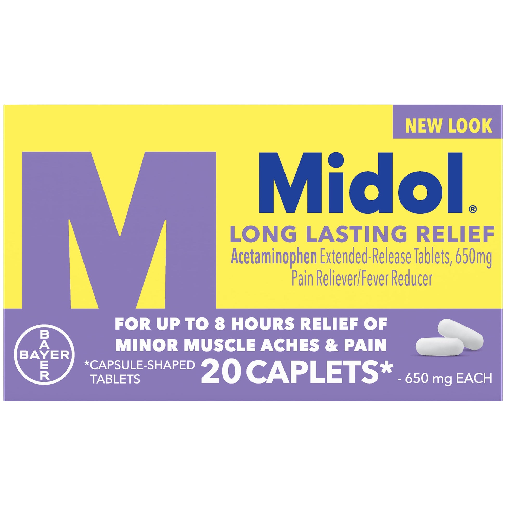 Long Lasting Relief Menstrual Pain Relief Caplets, 20 Count