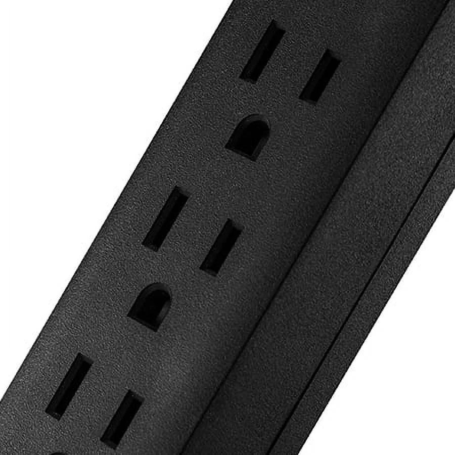 Indoor 6-Outlet Power Strip with 8Ft Cord, 15A,125V, Black