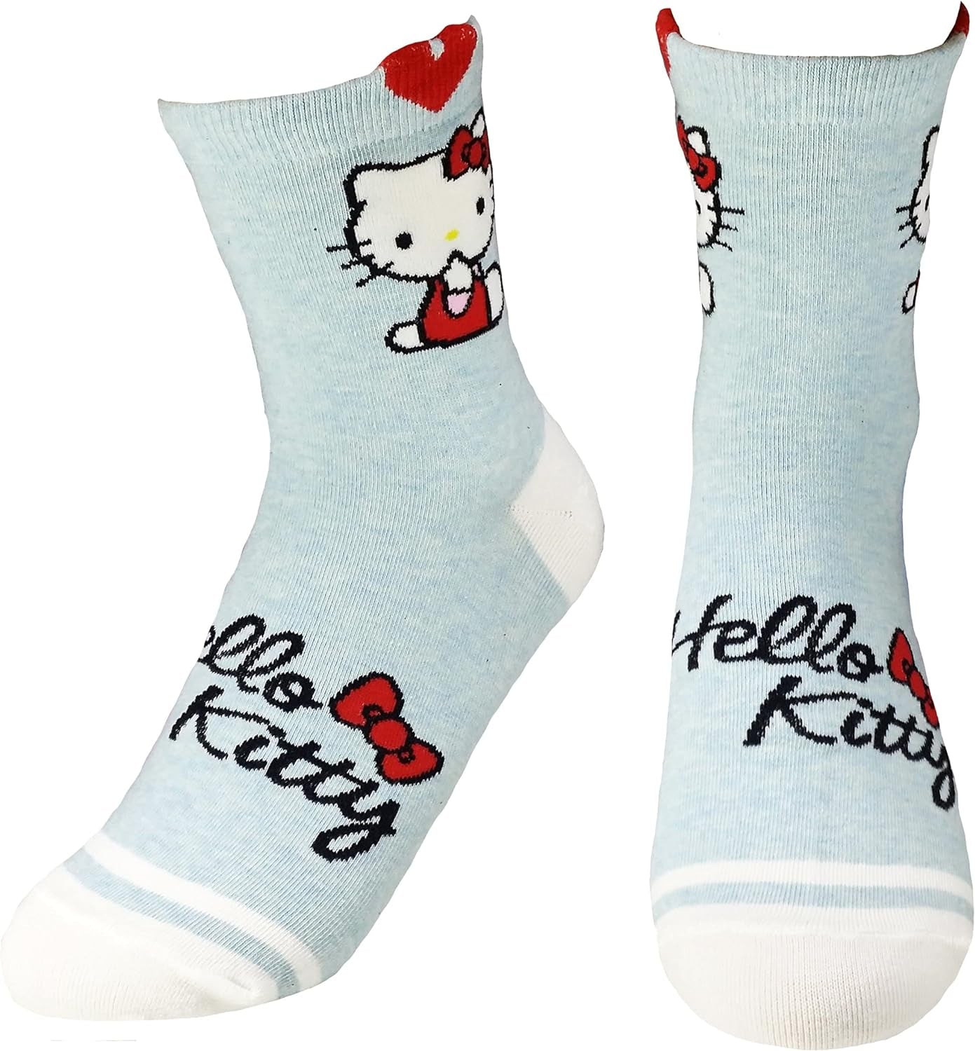 Worldlook Women'S Hello Kitty Cute Cartoon Cat Socks Cotton Blend