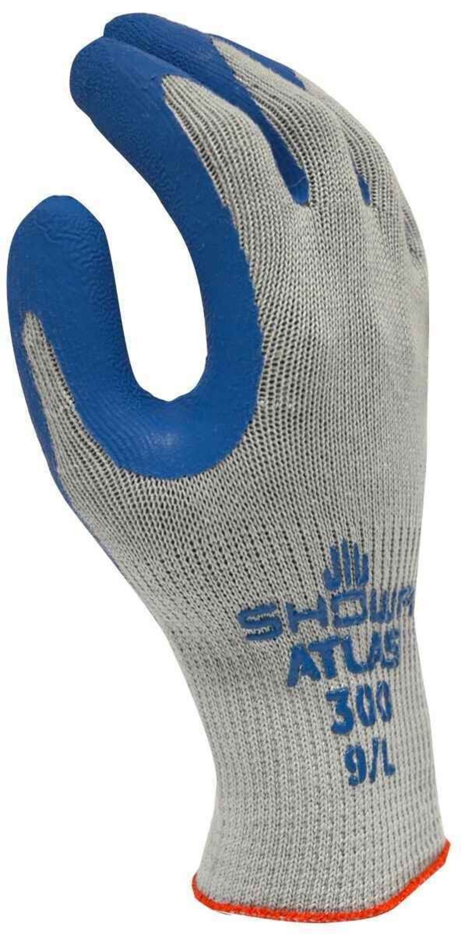 , BSM30009, Atlas Fit General Purpose Gloves, 2 / Pair, Blue,Gray