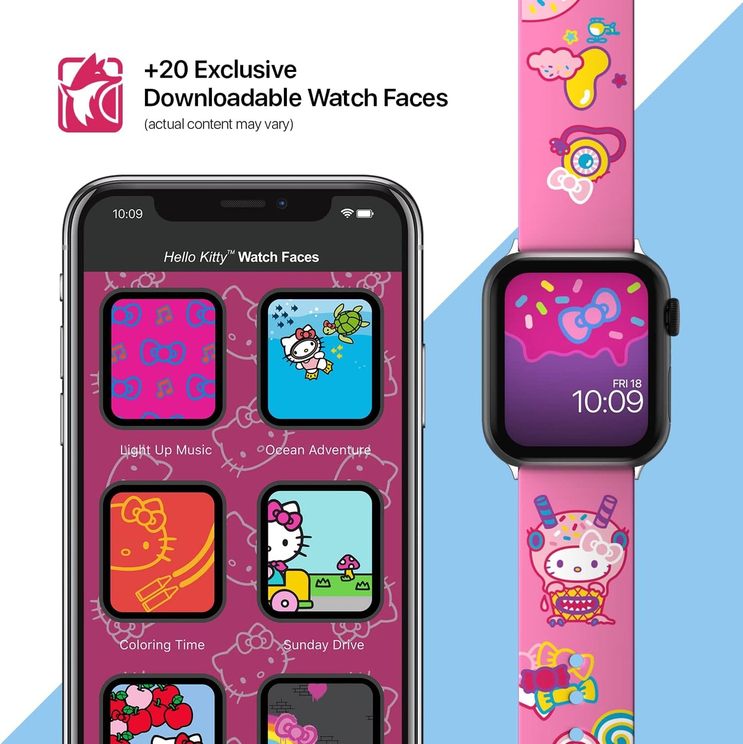 Hello Kitty Smartwatch Band - Officially Licensed, Compatible with Apple Watch (Not Included)