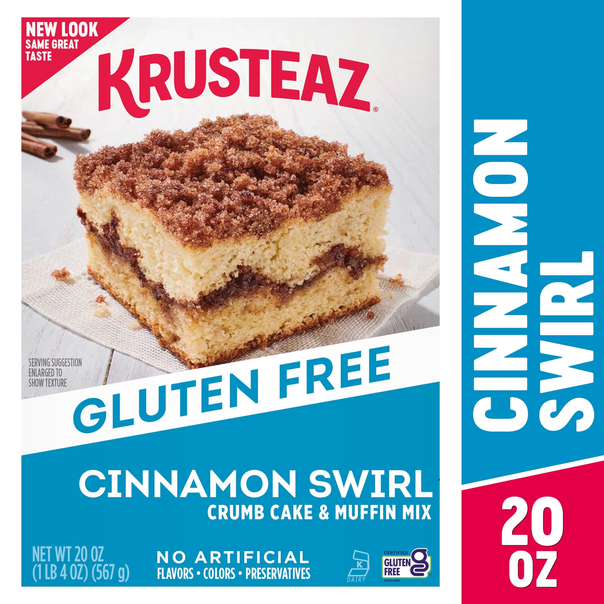 Gluten Free Cinnamon Swirl Crumb Cake & Muffin Mix, 20 Oz Box