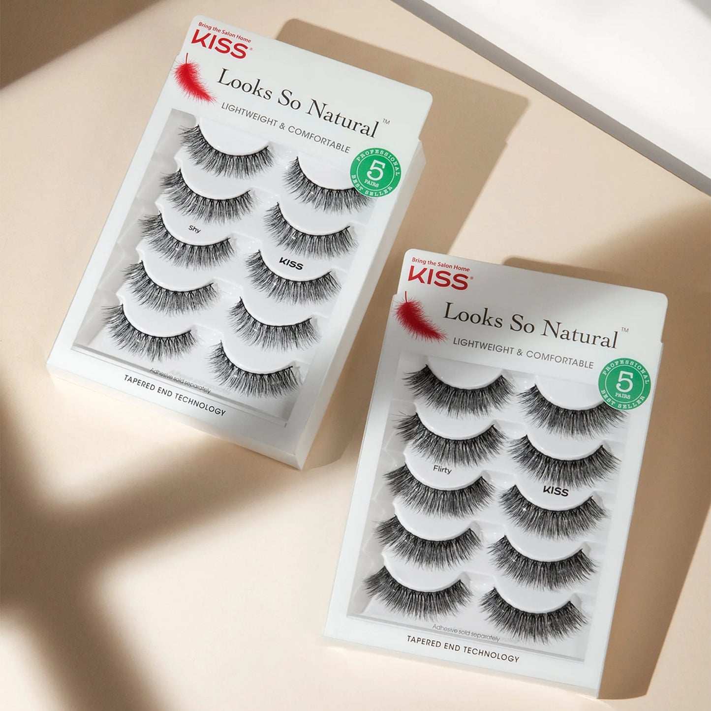 Looks so Natural False Strip Lashes Multipack, Style 'Shy', 5 Pairs