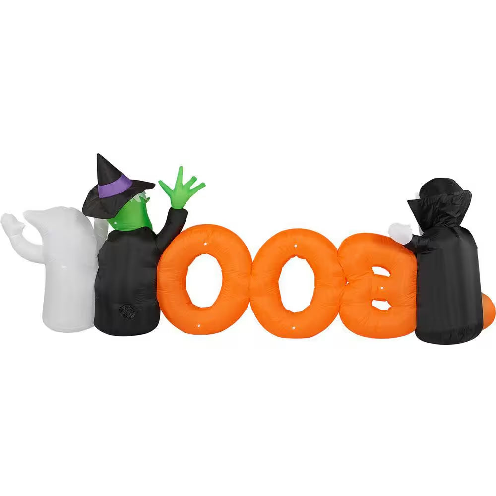 10 Ft. Boo Sign Halloween Inflatable with Lights