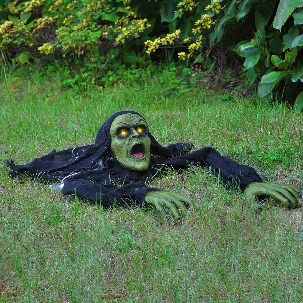 Halloween Décor Groundbreaker Zombie with Sound and Flashing Eyes for Yard Decorations