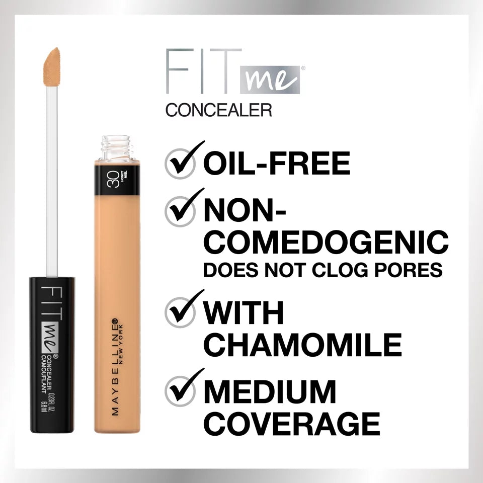 Fit Me Liquid Concealer Makeup, Natural Coverage, Oil-Free, Medium, 0.23 Fl. Oz.