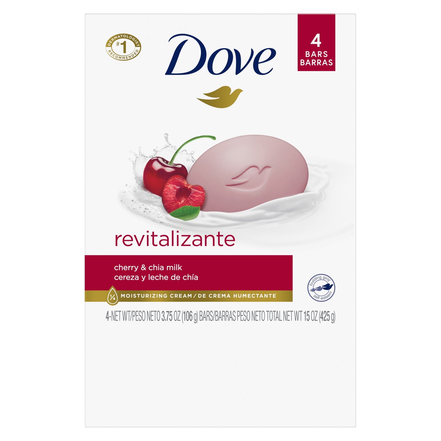 Bar Soap Revitalizante Cherry & Chia Milk, 3.17 Oz 4 Bars