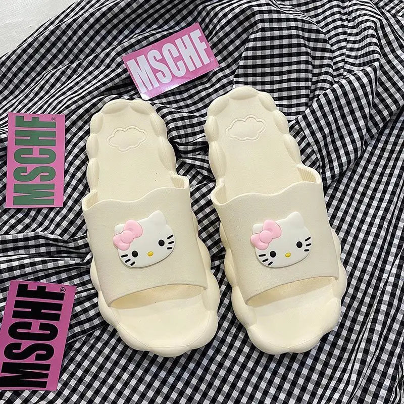 Hello Kitty 2021 Summer Girl Boy Cartoon Cute Breathable Slippers Indoor Slippers Beach Shoes