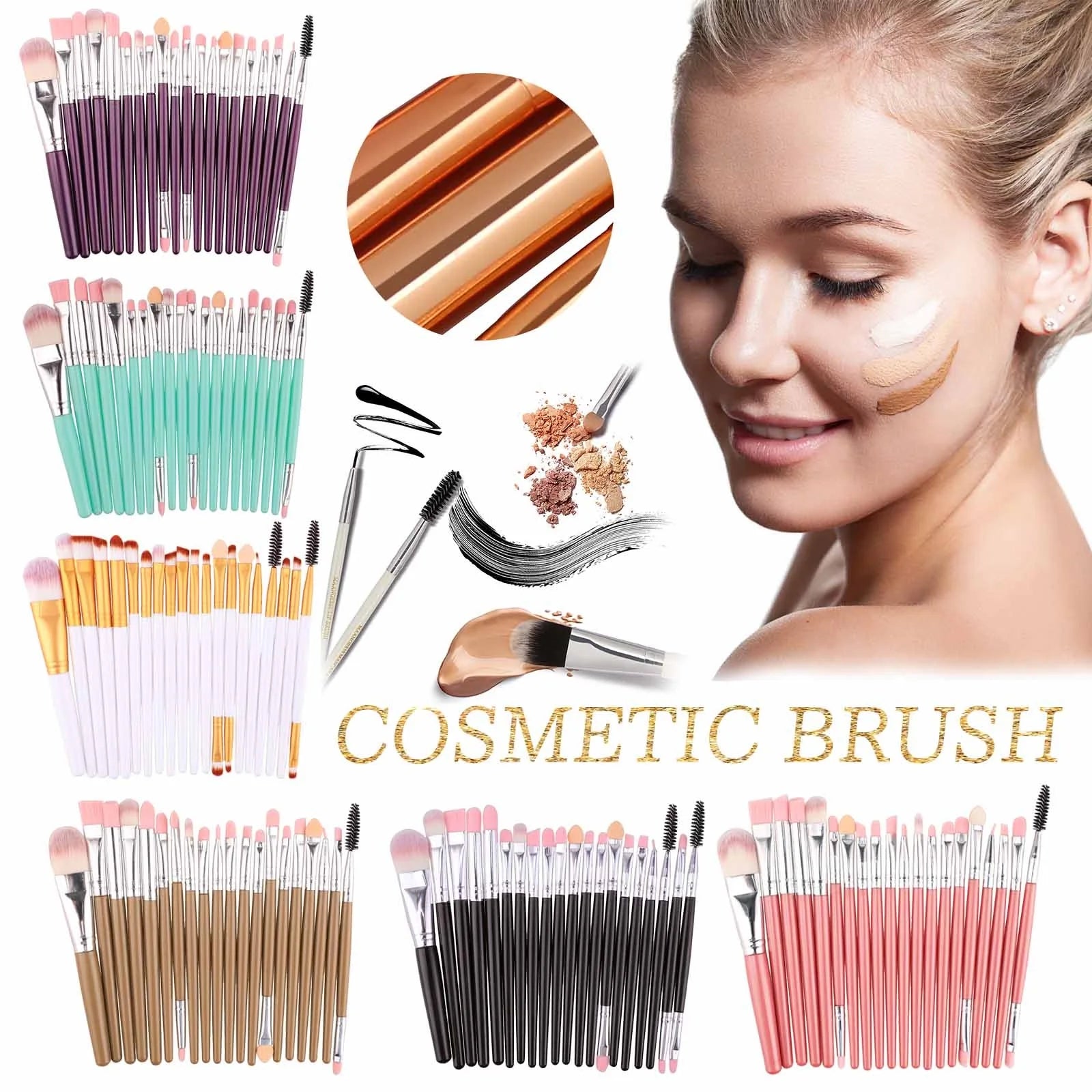 Clearance Twenty Makeup Brushes Cross-Border Beauty Tool Set Eye Shadow Brush