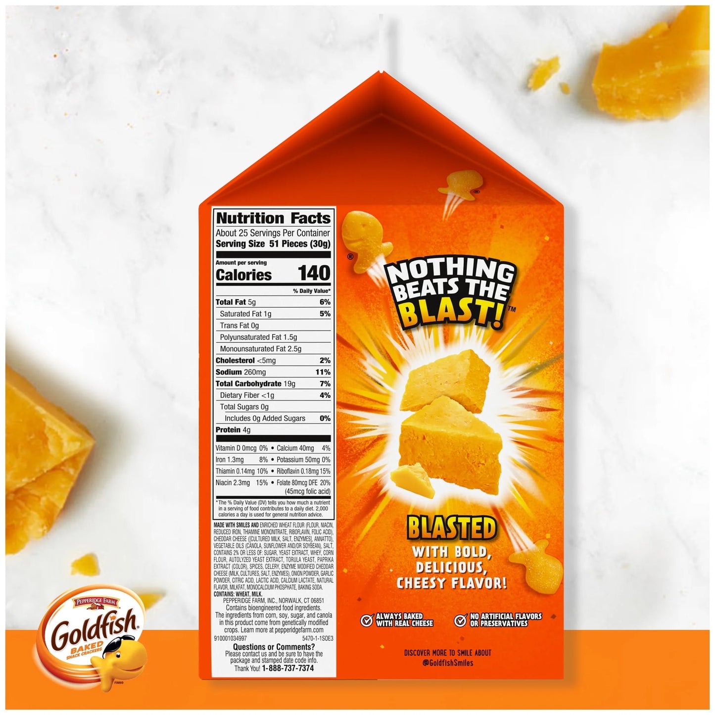 Flavor Blasted Xtra Cheddar Cheese Crackers, 27.3 Oz Carton