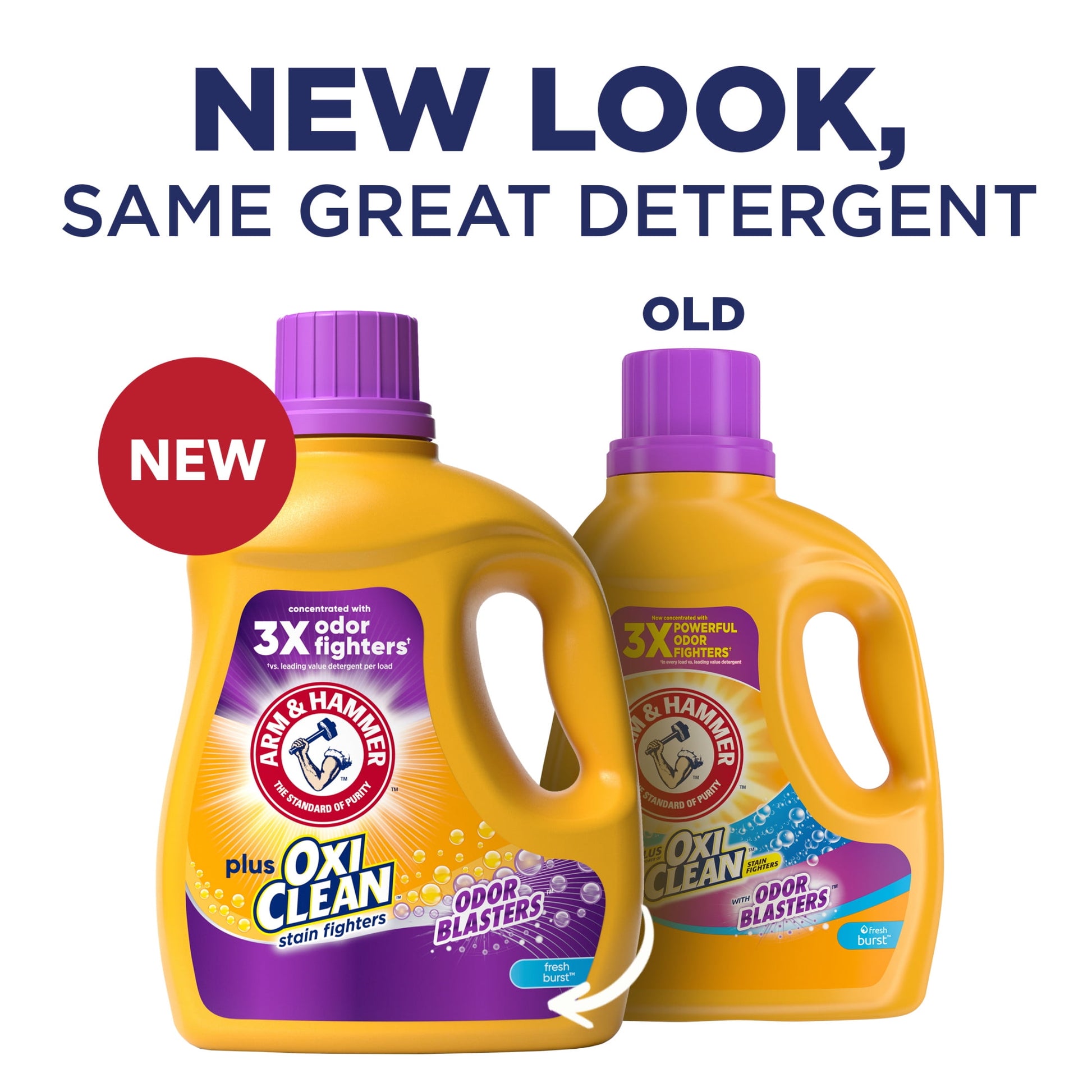 Plus Oxiclean Odor Blasters Liquid Laundry Detergent, Fresh Scent, 100.5 Fl Oz, 77 Loads