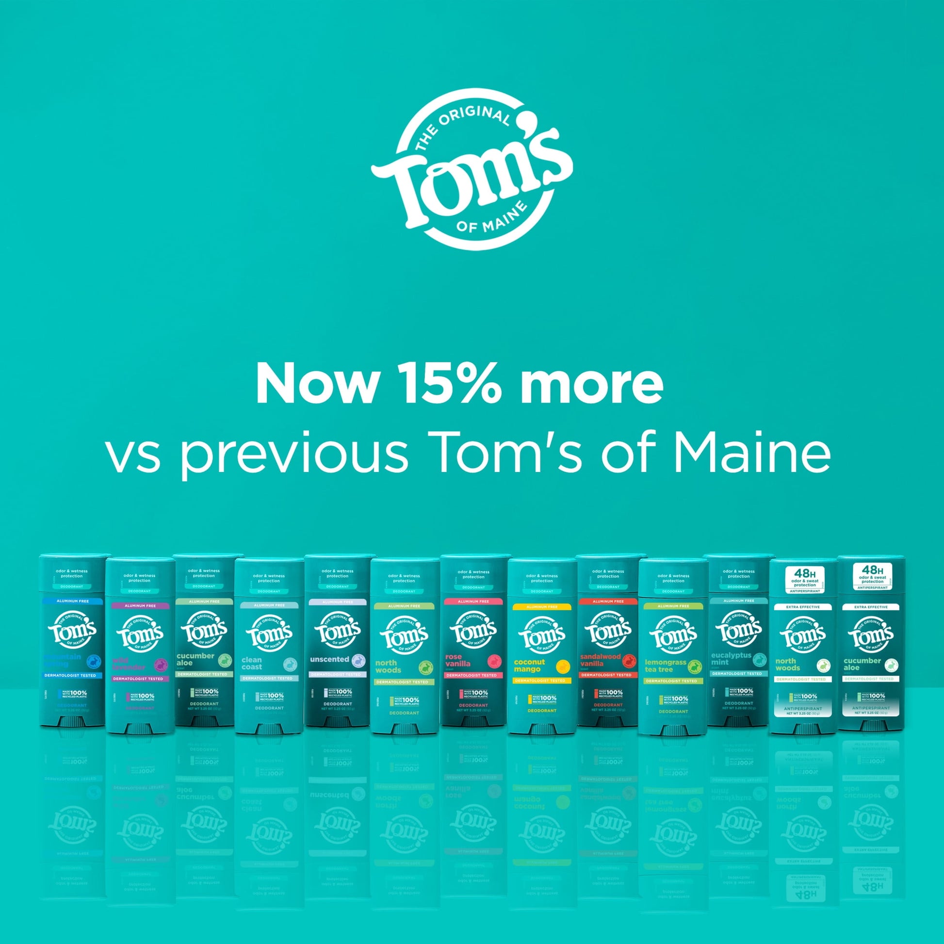 Tom’S of Maine Natural Deodorant, Mountain Spring, No Aluminum, Odor & Wetness Protection, 3.25 Oz