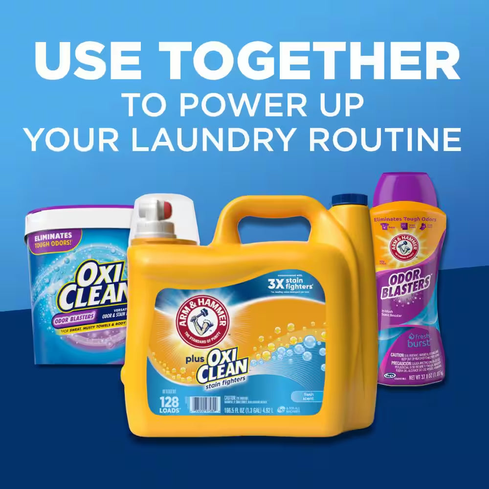 166.5 Oz. Fresh Scent plus Oxiclean Liquid Laundry Detergent, 128 Loads