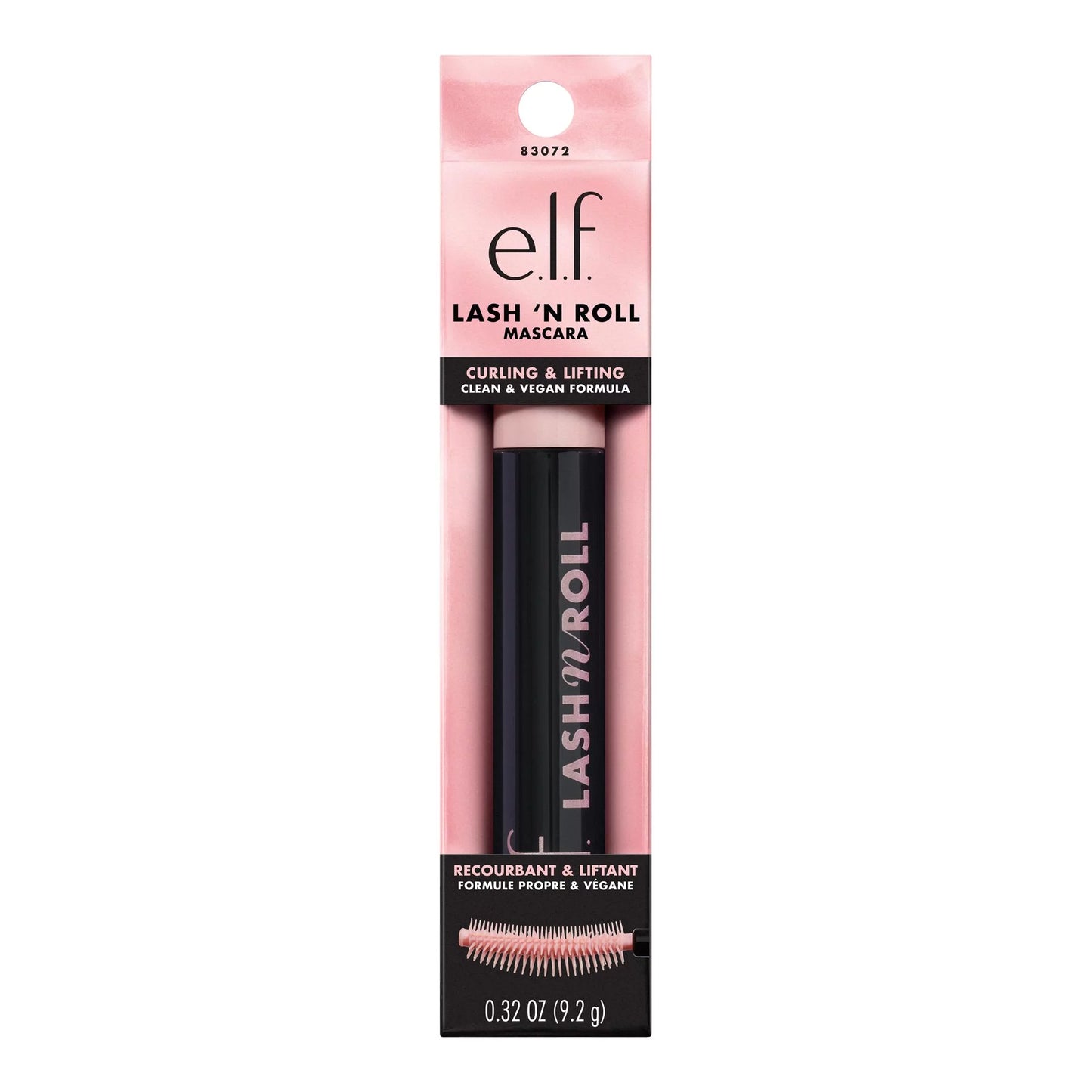 E.L.F. Lash 'N Roll Mascara, Pitch Black, 0.32 Oz