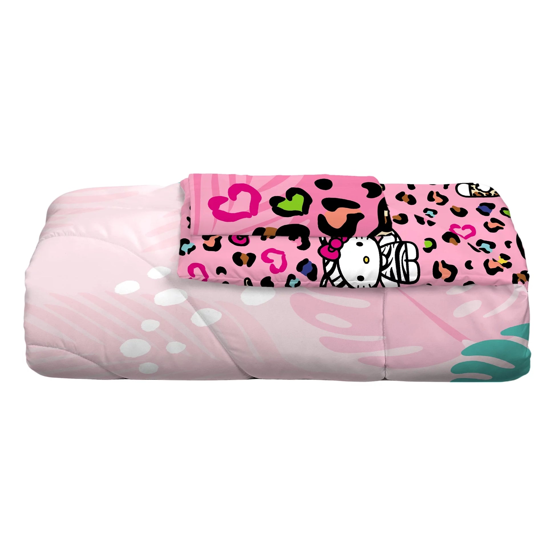 Kids Comforter Set, 2-Piece, Twin/Full, Reversible, Pink, Sanrio