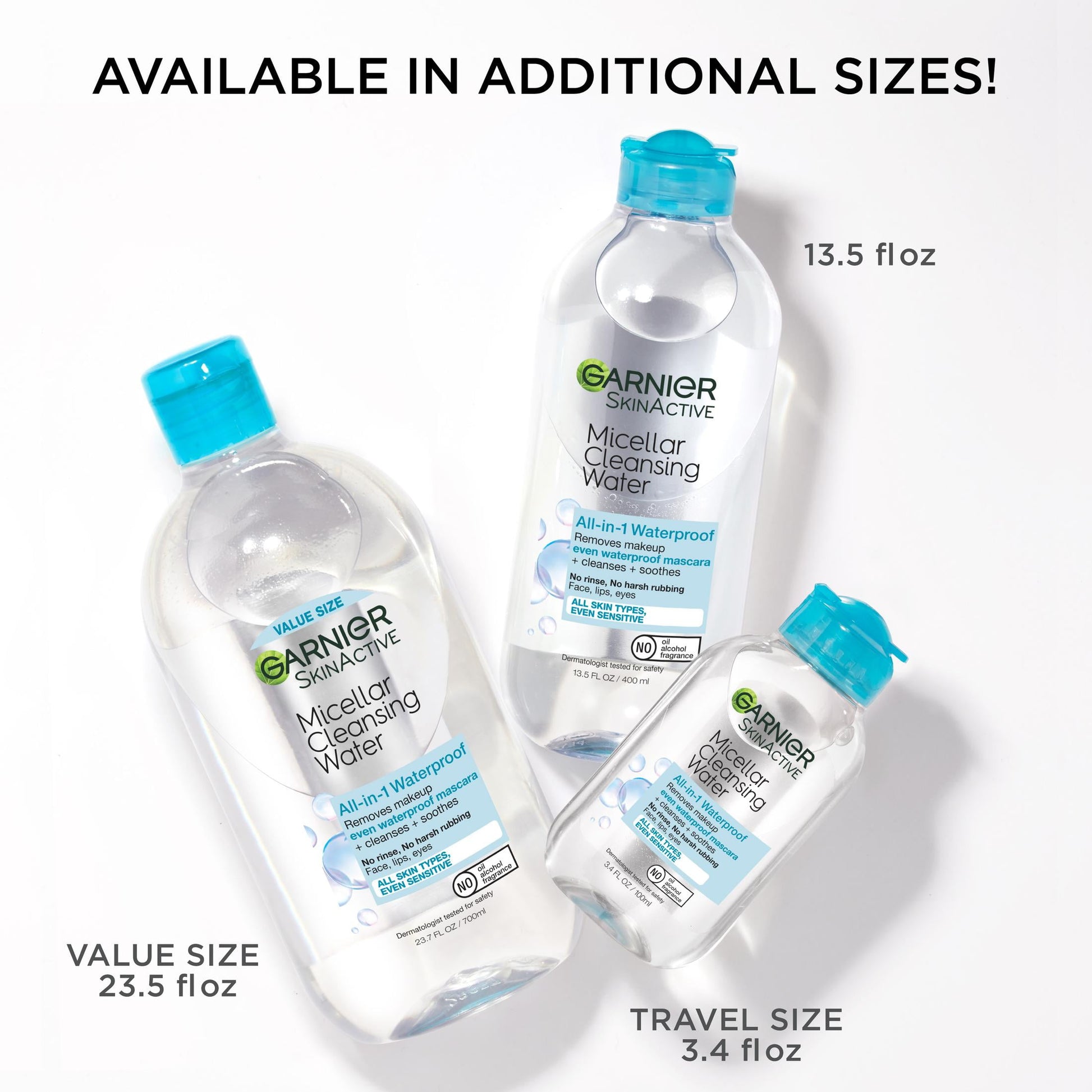 Skinactive Micellar Cleansing Water All in 1 Removes Waterproof Makeup, Adult, 13.5 Fl Oz