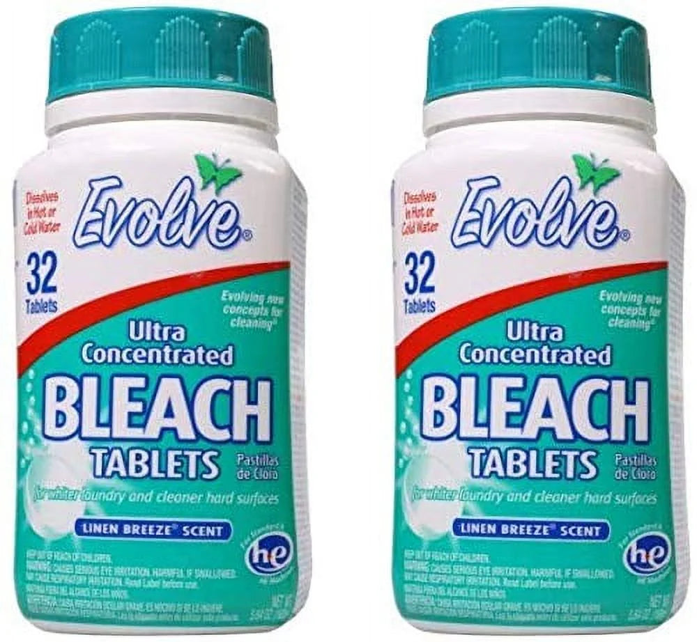 Ultra Concentrated Bleach Tablets, Linen Breeze Scent, 32 Count