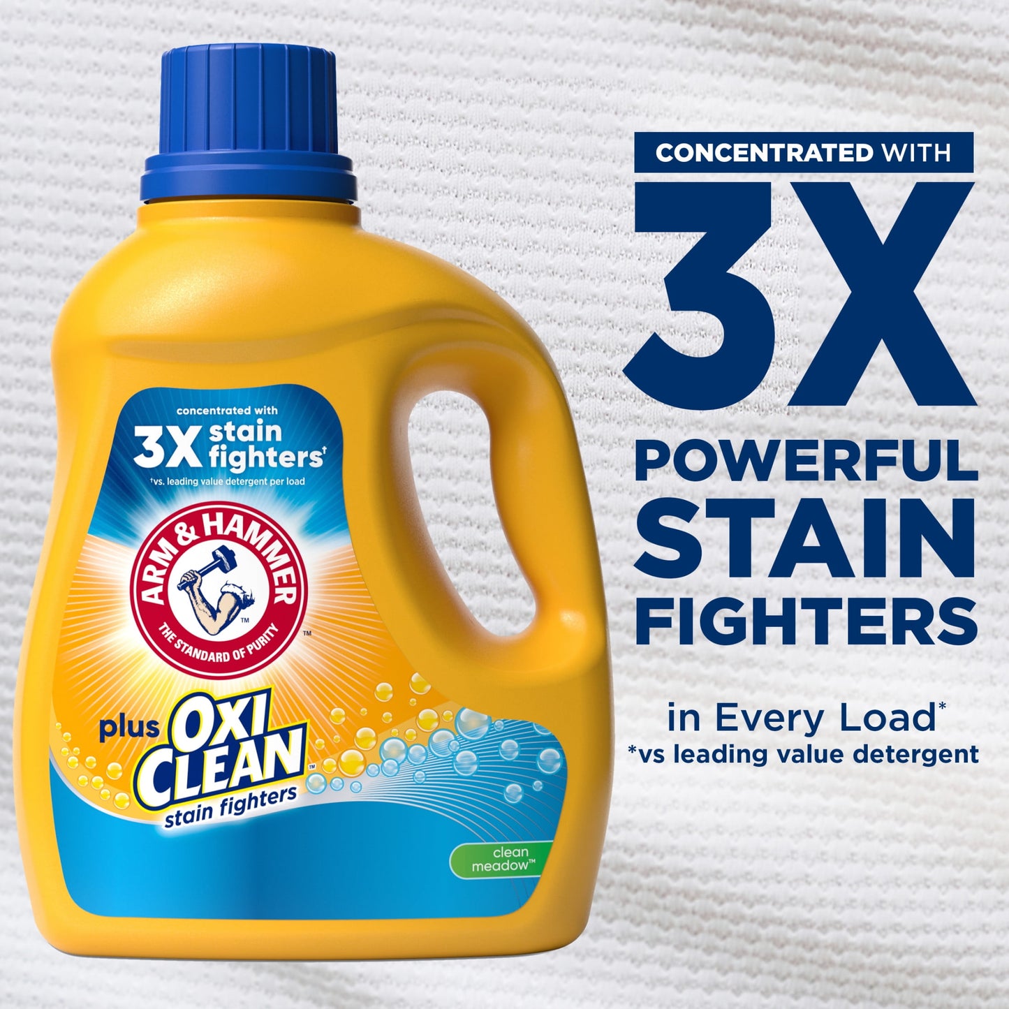 Plus Oxiclean Clean Meadow, 77 Loads Liquid Laundry Detergent, 100.5 Fl Oz